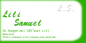 lili samuel business card
